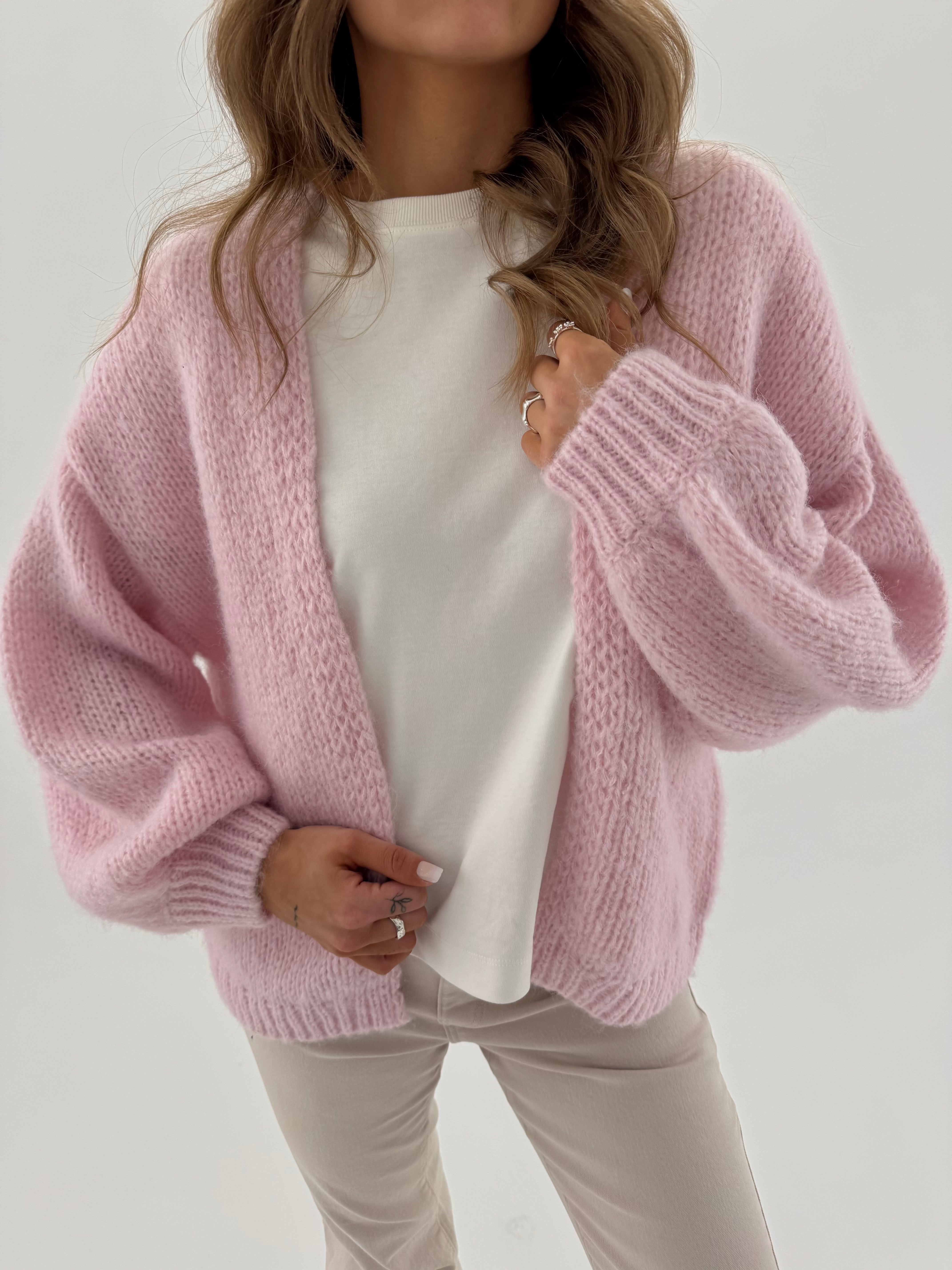 VMMAYBE Knit Cardigan - Parfait Pink
